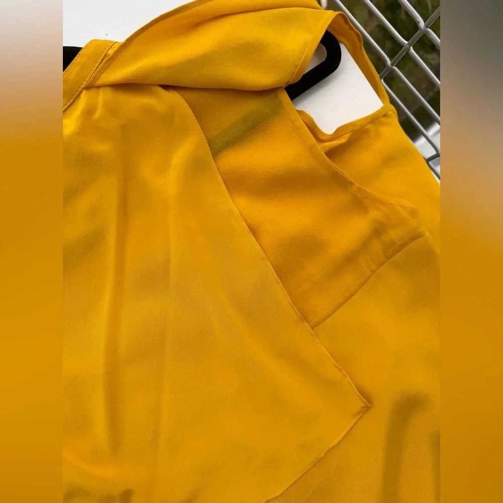 Phillip Lim 3.1 100% Silk Yellow Dress 0 - Picture 9 of 11